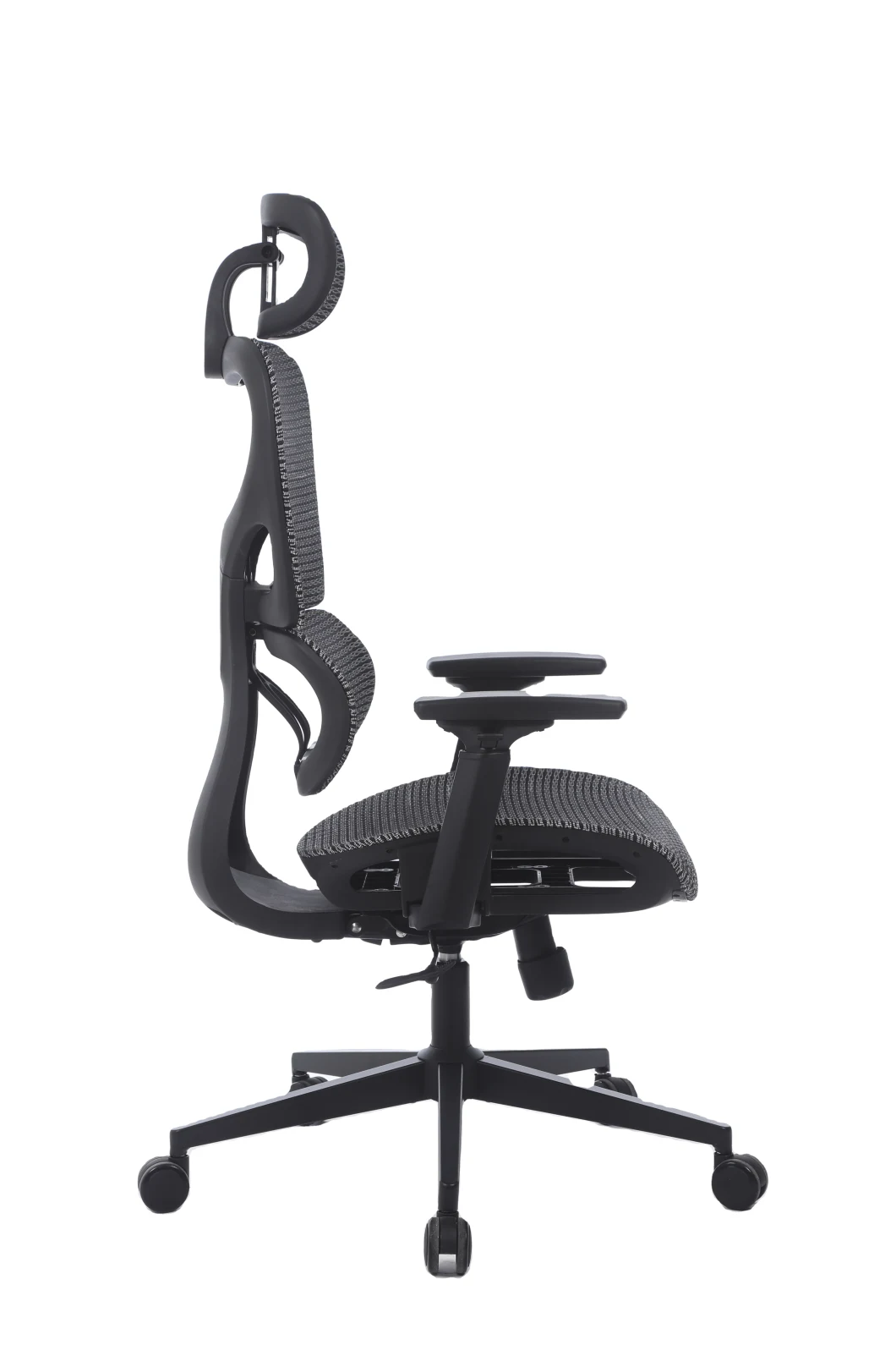 High Back Adjustable Revolving Manager Executive White Swivel Lift Ergonomic Mesh Fabric Gaming Office Chair with Headrest