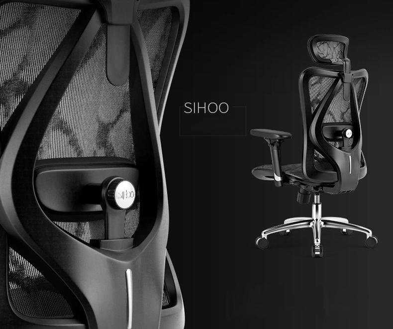 Chinese Modern Swivel Comfortable Sihoo M57 High Back Ergonomic Black Computer PU Adjustable Armrest Executive Mesh Office Chair